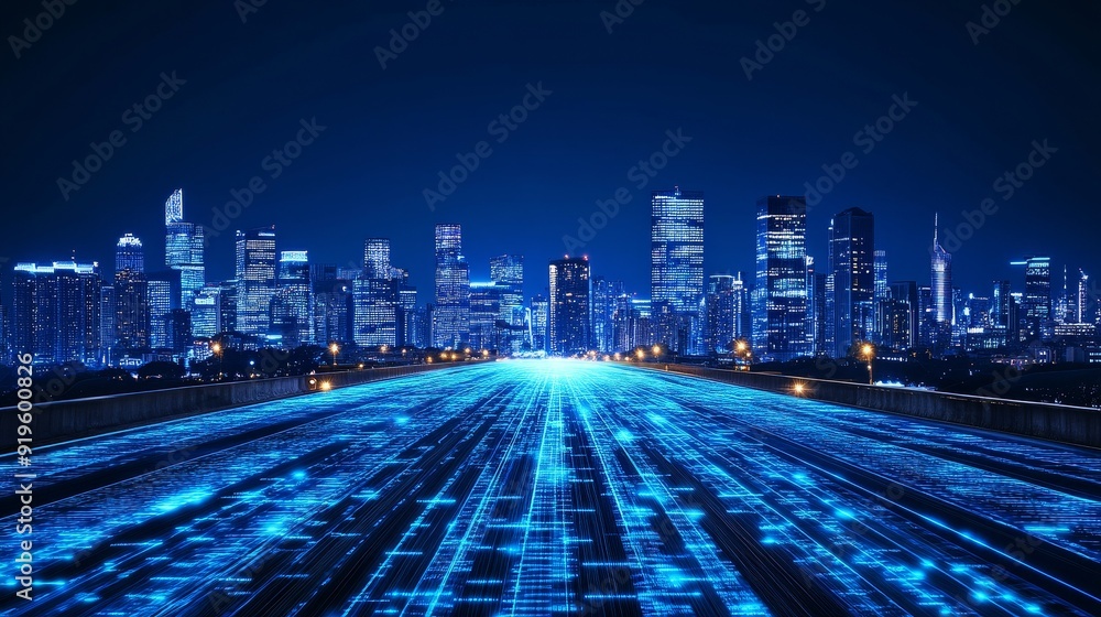 Poster streaming data background of the internet for global communication over a fast fibre neural network,