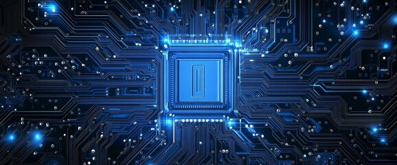 Fototapeta premium Circuit board pattern in futuristic digital electric tech