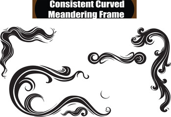 Meandering Frame   Outline Silhouette Graphics Collection