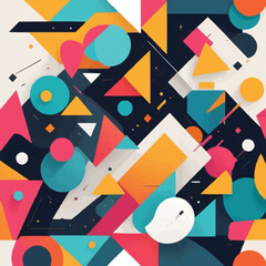 Obraz premium Abstract background with colorful geometric shapes and minimalistic design