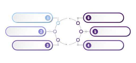 Blue tone circle infographic with 6 steps, process or options.