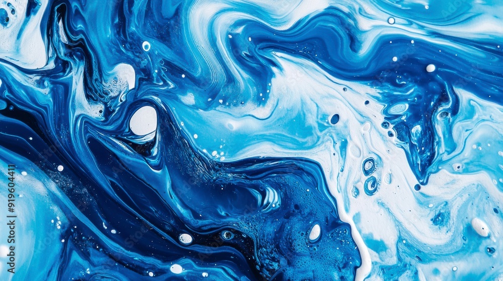 Poster abstract texture with undulating strokes of acrylic paint close-up.