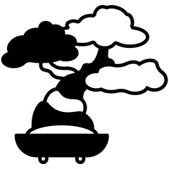 Indoor Plant Bonsai Solid Black