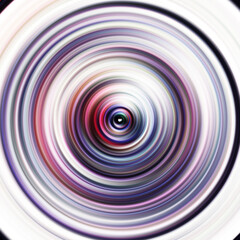 Colorful radial motion effect. Abstract rounded background. Color curves and sphere.