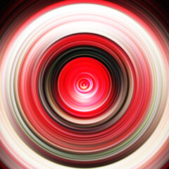 Colorful radial motion effect. Abstract rounded background. Color curves and sphere.