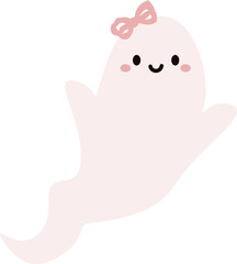 Pink Girly Ghost With Bow