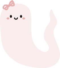 Pink Girly Ghost With Bow