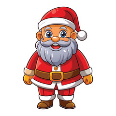 Funny Cartoon Santa Claus Illustration