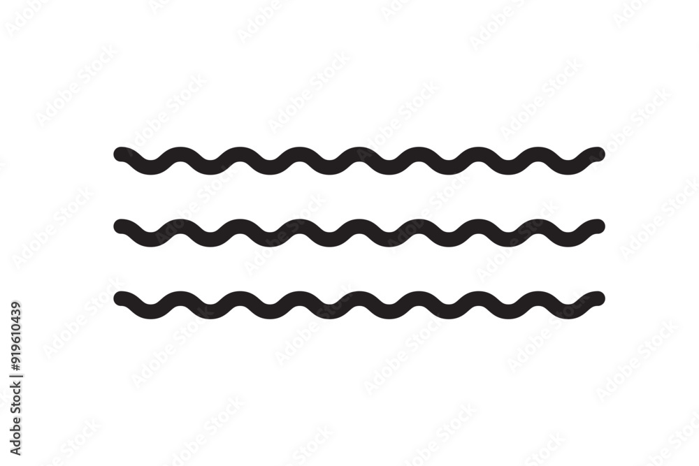 Canvas Prints wave icon vector. simple wave sign