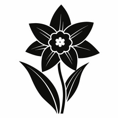 Daffodil Black silhouette