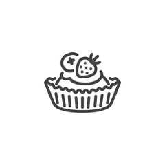 Small tartlet line icon