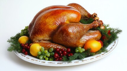 Holiday Feast centerpiece: A Succulent Christmas or Thanksgiving Turkey Ready to Be Savored