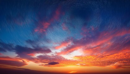 Fototapeta premium Abstract vivid sky at sunset1