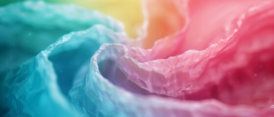  A detailed view of a multicolored object with a blurred bottom section