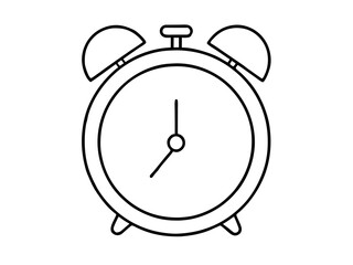 Classic Alarm Clock Silhouette Vector Illustration, Cartoons, Clipart And Line Art Design, Classic alarm clock silhouette in vector format for illustrations, cartoons, and clipart