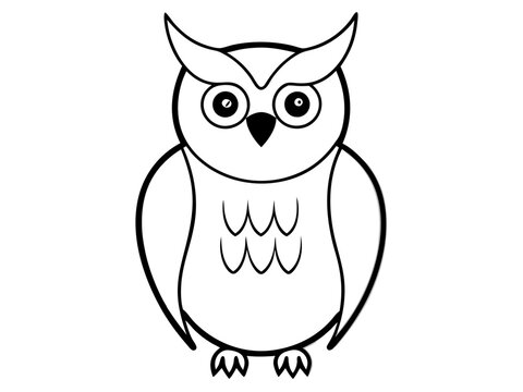 recommend clip art: Black and White Owl Illustration Vector Owl Cartoons, Clipart, and Line Art Design,  Detailed black and white owl vector illustration, ideal for clipart, cartoons, and line art designs.
