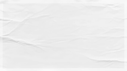 Fototapeta premium crumpled white paper texture, glued poster pattern with wrinkles for mockup, abstract background