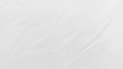 Obraz premium crumpled white paper texture, glued poster pattern with wrinkles for mockup, abstract background