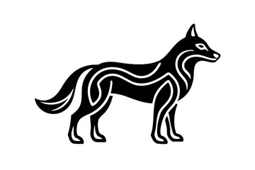 Celtic Wolf Tattoo Design Symbol Vector Illustration, Cartoons, Clipart, Line Art, Celtic Wolf tattoo design symbol in vector format - perfect for illustration and clipart.