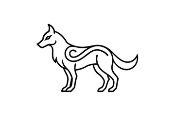 Celtic Wolf Tattoo Design Symbol Vector Illustration, Cartoons, Clipart, Line Art, Celtic Wolf tattoo design symbol in vector format - perfect for illustration and clipart.