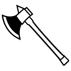 Axe isolated on white, axe vector illustration, axe vector art, axe silhouette, axe vector icon, axes on a branch line art, eps