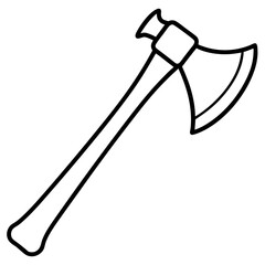 Axe isolated on white, axe vector illustration, axe vector art, axe silhouette, axe vector icon, axes on a branch line art, eps