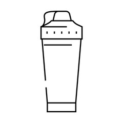 shaker smoothie drink line icon vector. shaker smoothie drink sign. isolated contour symbol black illustration