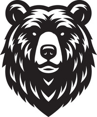 Bear Head Mascot Silhouette vector illustration isolated on a white background