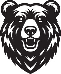 Bear Head Mascot Silhouette vector illustration isolated on a white background