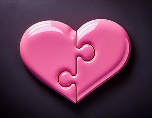 Fototapeta premium Jigsaw heart
