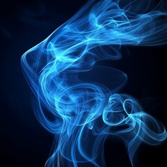 Obraz premium Blue Smoke Abstract Art