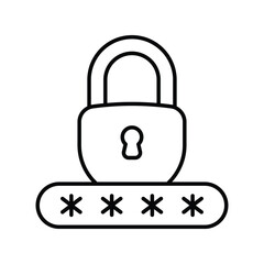 password line icon with white background vector stock illustration