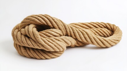 Fototapeta premium Twisted jute rope, ideal for home and industrial use. 
