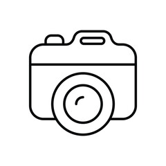 camera line icon with white background vector stock illustration