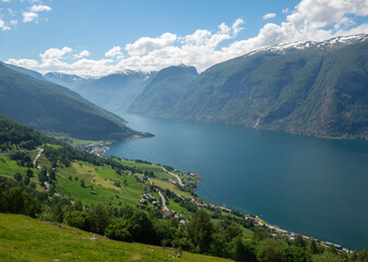 Fototapeta premium Norway Nature Fjord Sognefjord.Norway landscape.