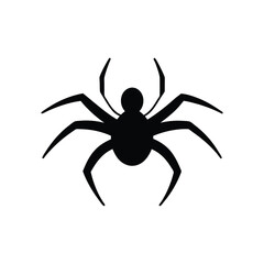 Halloween festive  spider silhouette vector illustration isolated on white background