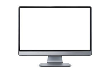 Monitor with transparent screen, mockup