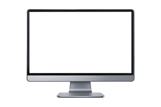 Monitor with transparent screen, mockup