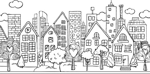 coloring page for kids minimalist 2d black outlines vector illustrations