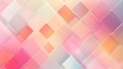 Abstract Geometric Background with Pink and Orange Squares.