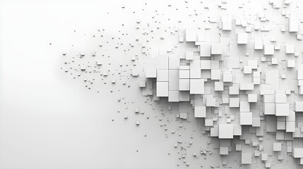 Obraz premium White Abstract Cubes Background.