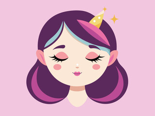 Eyelashes. Cartoon cute girl closed eye with lashes. Woman face makeup, black mascara. Simple beautiful girly sleep cilia line. Unicorn magic lash. Vector set
