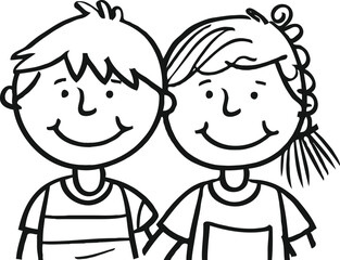 coloring page for kids minimalist 2d black outlines vector illustrations