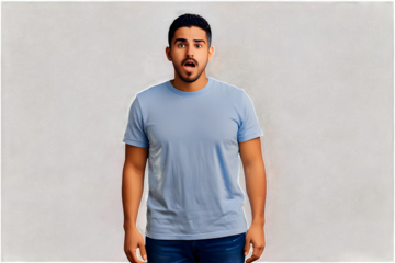 Young hispanic man wearing casual clothes pointing finger up with successful idea. exited and happy. number one.
