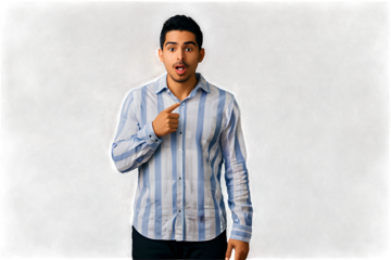 Young hispanic man wearing casual clothes pointing finger up with successful idea. exited and happy. number one.
