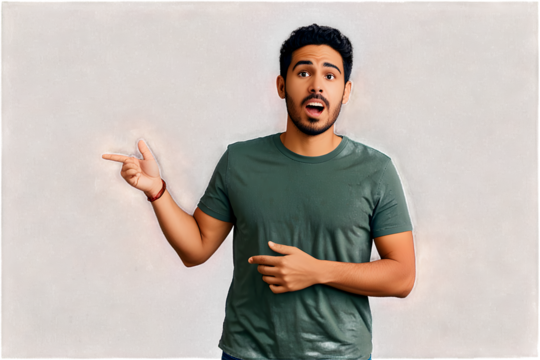 Young hispanic man wearing casual clothes pointing finger up with successful idea. exited and happy. number one.
