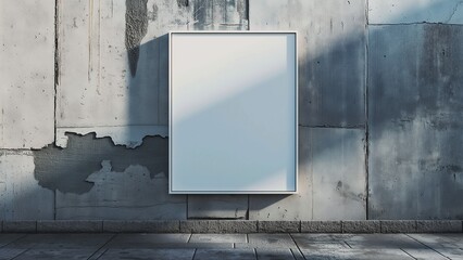 3d billboard mockup with concrete wall background