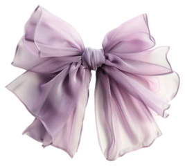 PNG  Elegant lavender chiffon hair bow