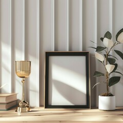 a blank award template mockup 