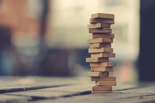 The process of building a tower that eventually fails serves as a visual analogy for the highs and lows of entrepreneurship